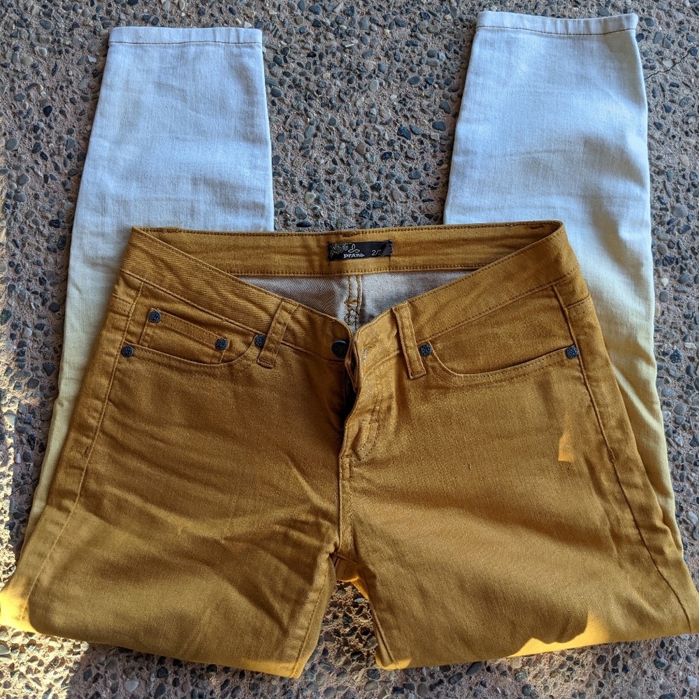Prana orange and white ombre jeans P7
